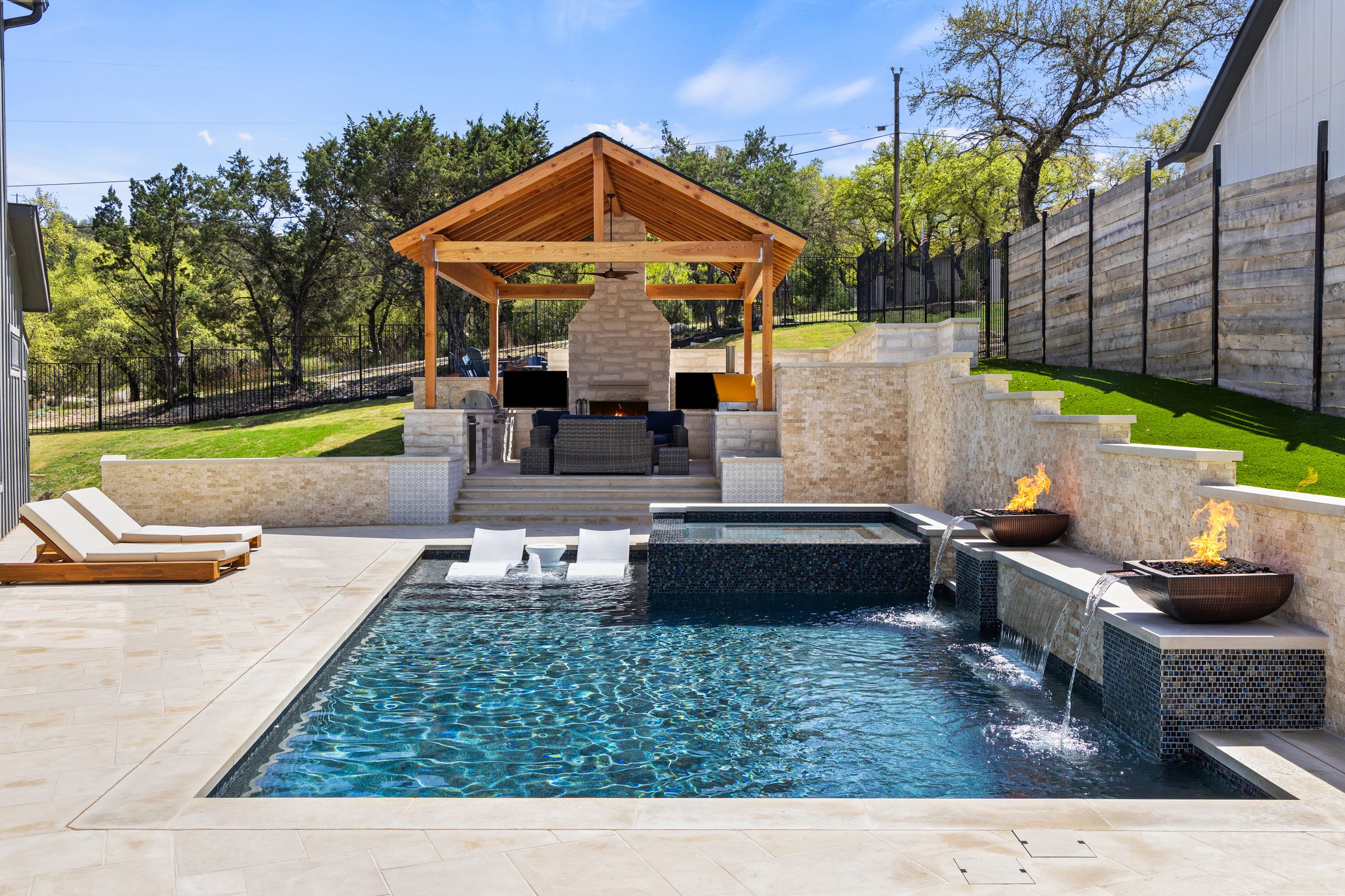 Custom pool construction project in Austin by Wild Basin Pools